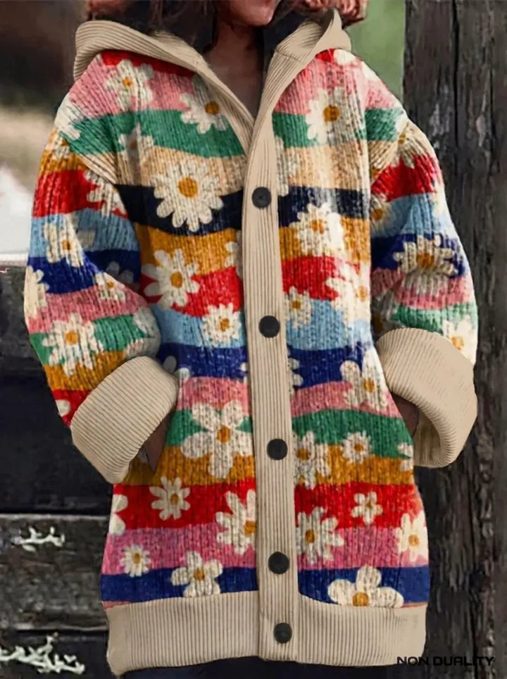Damen Strickjacke mit Katzenmuster in Entwurf 7