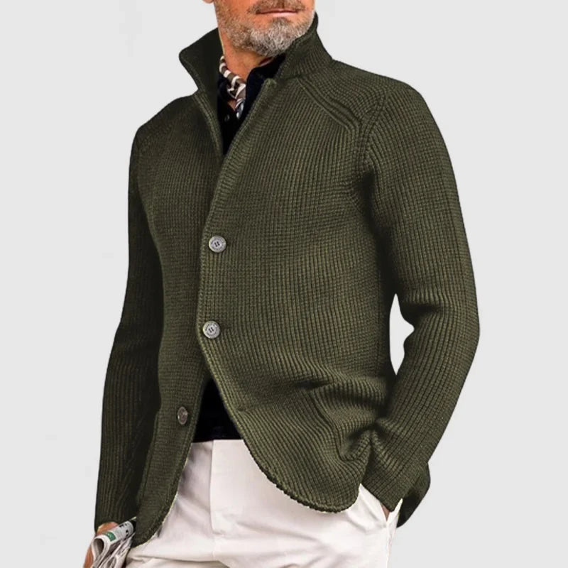 Damen Strickjacke Vielseitig und Elegant in Armeegrün