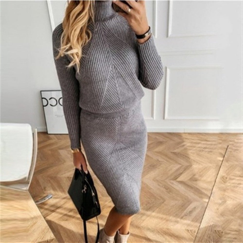 Damen Strickkleid für Festliche Herbstabende (2)
