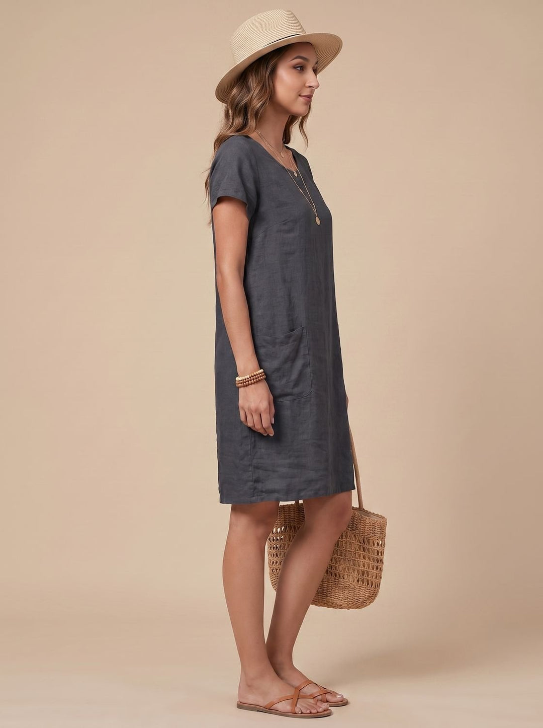 Damen Strickkleid für Sommer in Mini (4)