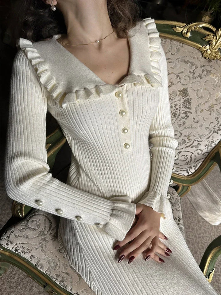 Damen Strickkleid im Vintage-Stil für Herbst (4)