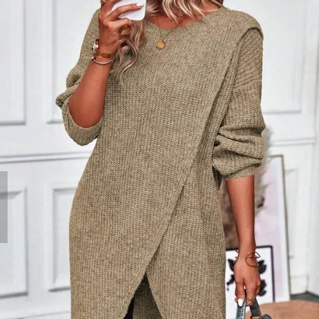 Damen Strickkleid Lang für den Herbst