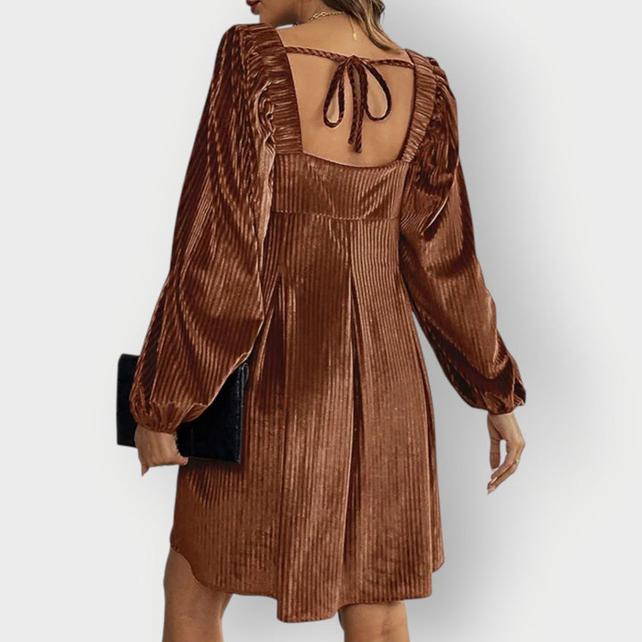 Damen Strickkleid Mini Plissiert für Feste (7)