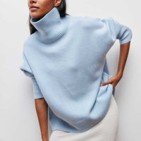 Emilia | Damen Strickpullover Rollkragen für Herbst