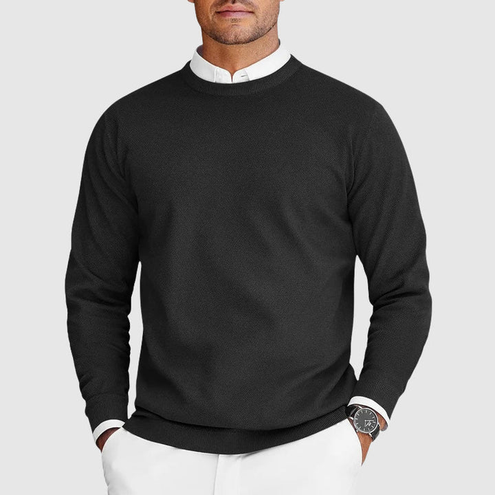 Damen Strickpullover Slim-Fit zum Layern in Schwarz