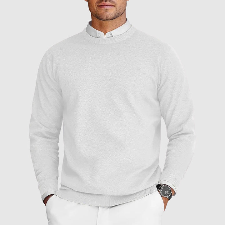 Damen Strickpullover Slim-Fit zum Layern in Weiß