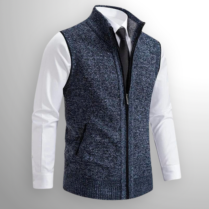 Damen Sweatshirt Weste zum Überziehen für Herbst in Blau