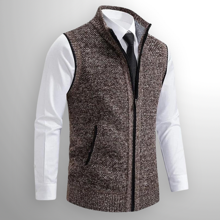 Damen Sweatshirt Weste zum Überziehen für Herbst in Braun