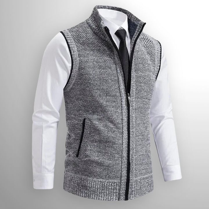 Damen Sweatshirt Weste zum Überziehen für Herbst in Grau