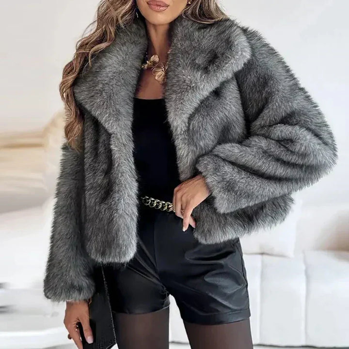 Damen Teddy Jacke aus Kunstfell zum Layering