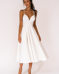 Maria | Damen Midikleid mit schmalen Trägern