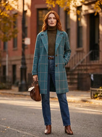 Pauline | Damen Trenchcoat im klassischen Karomuster