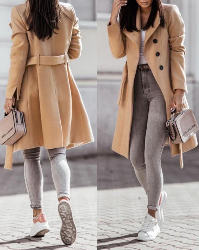 Damen Trenchcoat Klassisch Für Den Herbst (4)