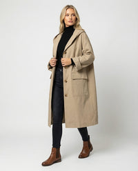 Katharina | Damen Wasserdichter Trenchcoat Elegant Knielang