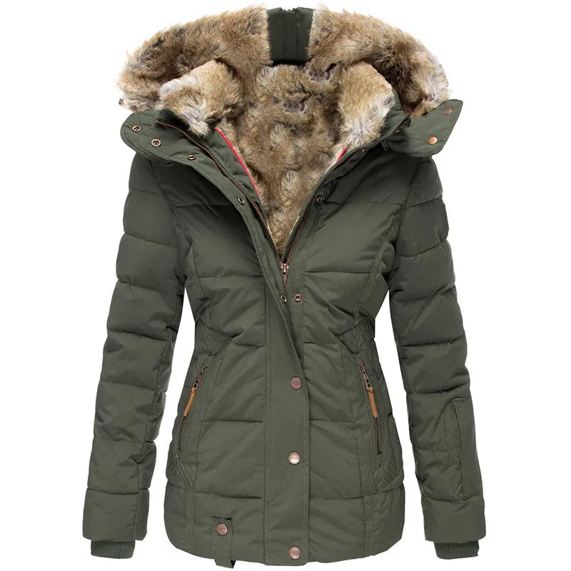 Damen Winterjacke im modernen Stil in Grün