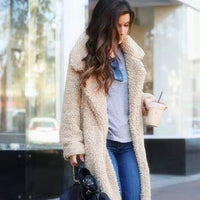 Alina | Damen Wintermantel aus Fleece im Teddy-Stil