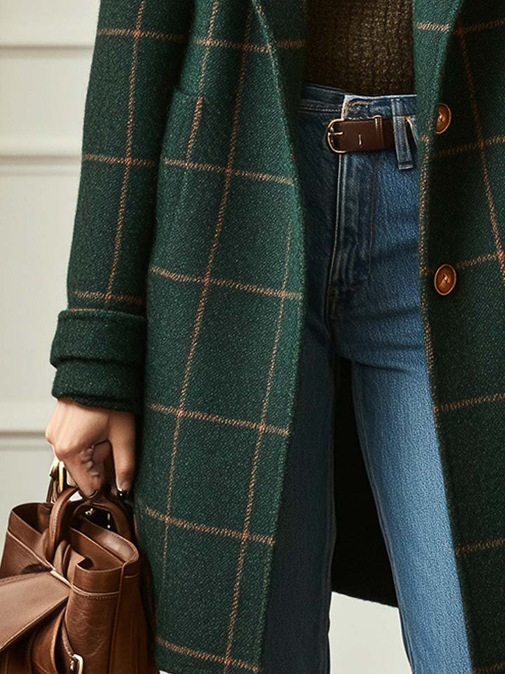 Damen Wintermantel aus Tweed im Klassischen Stil (3)