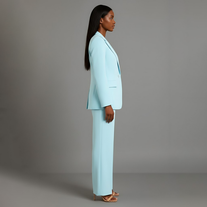 Damen Wintermantel Business Anzug elegant in Turquoise