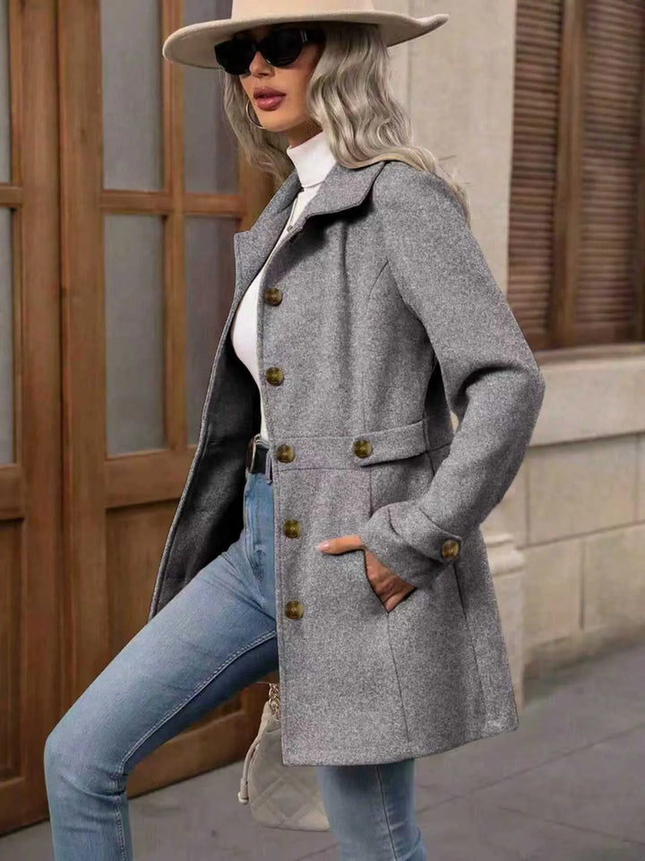 Damen Wintermantel, elegant geschnitten mit Gürtel