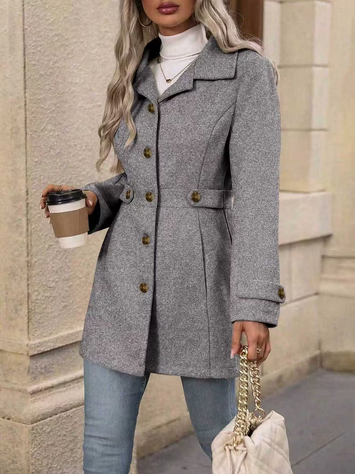 Damen Wintermantel, elegant geschnitten mit Gürtel (23)