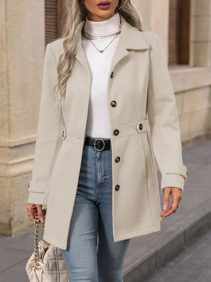 Damen Wintermantel, elegant geschnitten mit Gürtel (3)