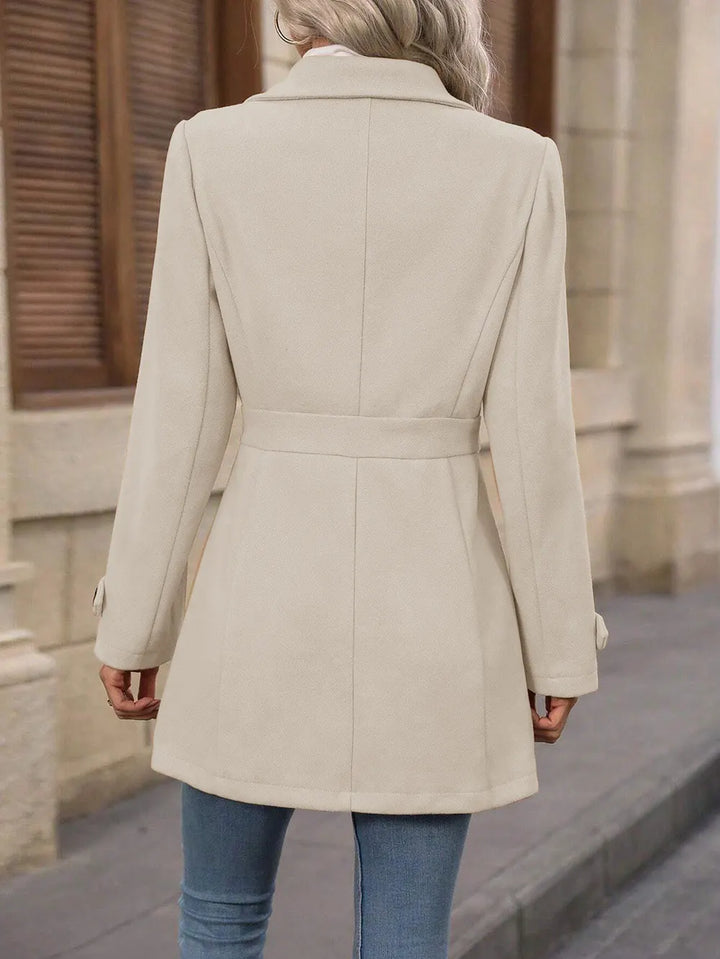 Damen Wintermantel, elegant geschnitten mit Gürtel (5)