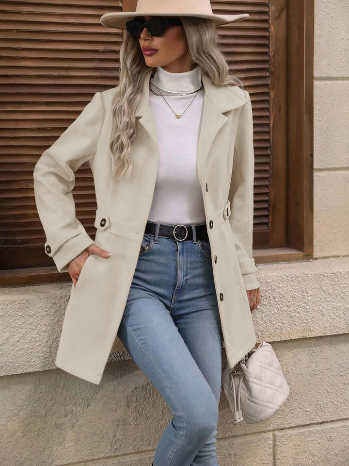 Damen Wintermantel, elegant geschnitten mit Gürtel (6)