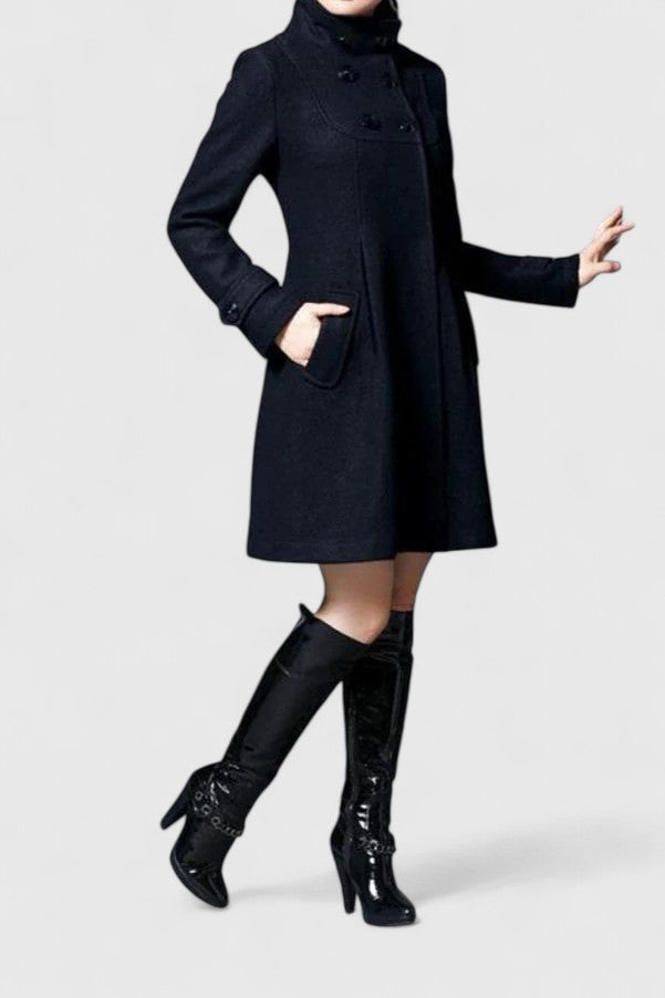 Damen Wintermantel lang elegant und warm (4)