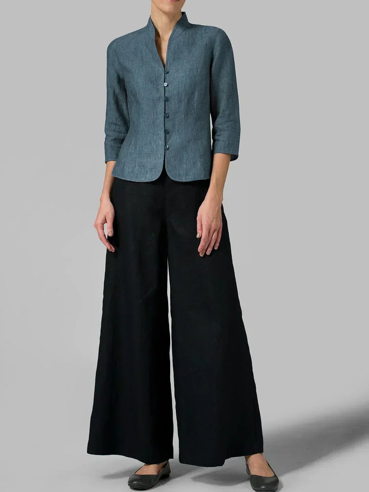 Damen Wintermantel Leinenblazer für elegante Outfits (6)