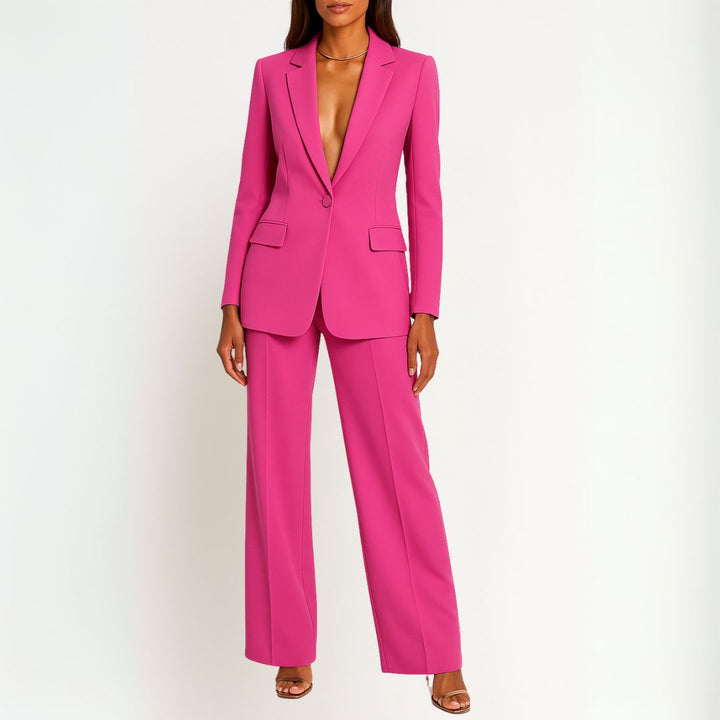 Damen Wintermantel Set im Trenchcoat-Stil in Rosa