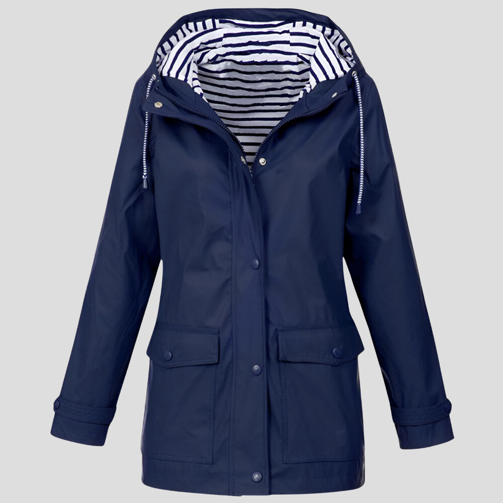 Damen Wintermantel Wasserdicht für Outdoor in Marineblau