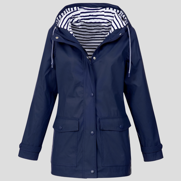 Damen Wintermantel Wasserdicht für Outdoor in Marineblau
