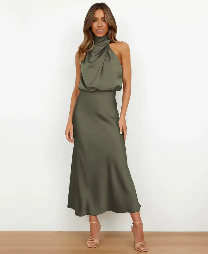 Elegant Midi Dress weddingguest dress (8)