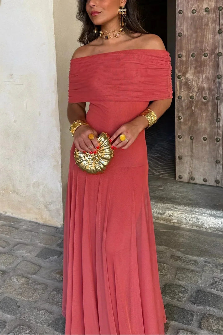 Elegante Bruiloft Gastenjurk Dames met en Rojo