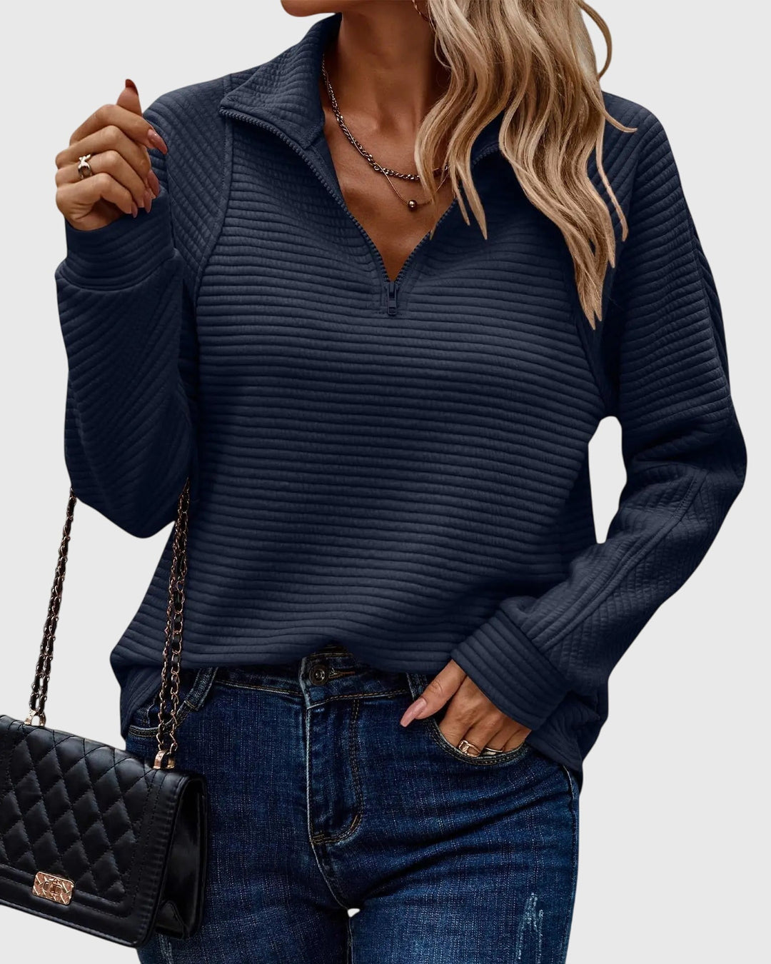 Elegante Damen Cardigan für Herbst und Alltag in Dunkelblau