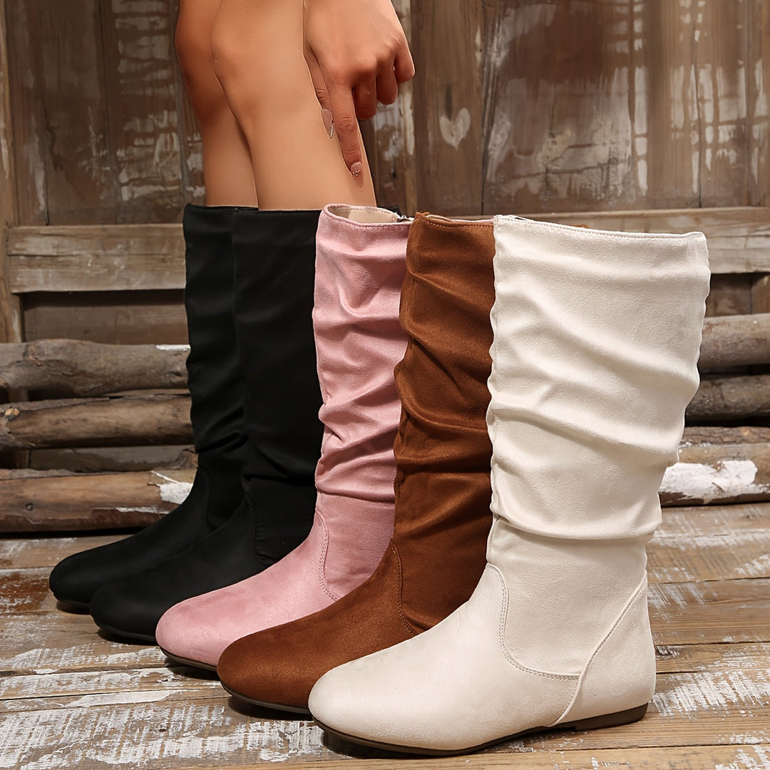 Elegante Damen Lederstiefel in Wadenlänge (11)