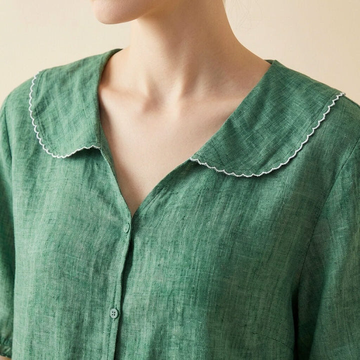 Elegante Damen Seidenbluse für den Sommer (6)
