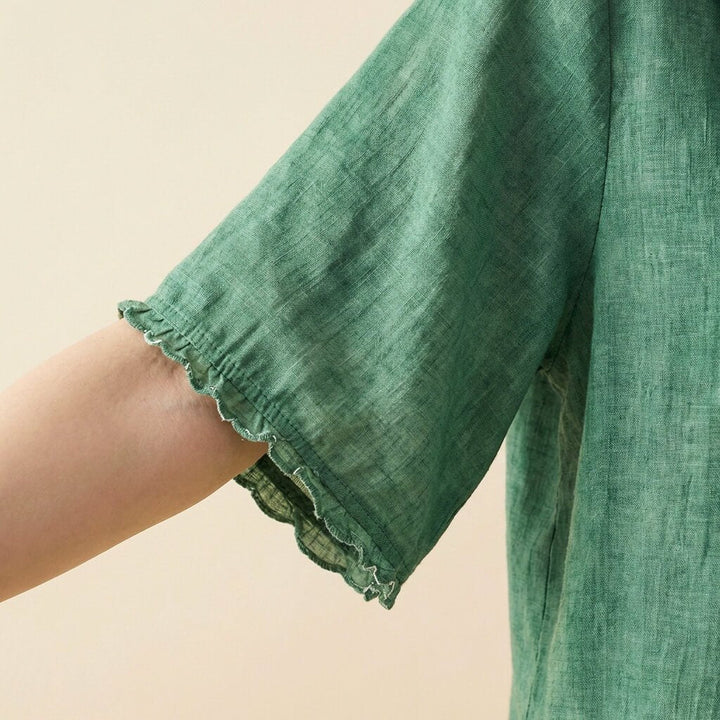Elegante Damen Seidenbluse für den Sommer (7)