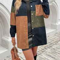 Katharina | Elegante Damen Seidenbluse im Farbblock-Stil zum Schichten