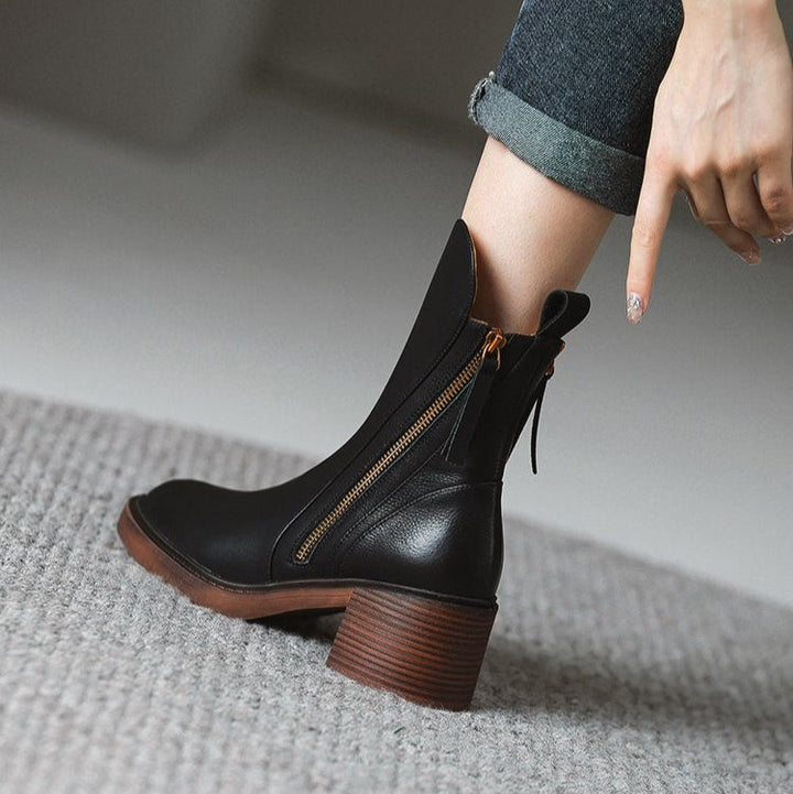 Elegante Damen Stiefeletten aus echtem Leder (7)