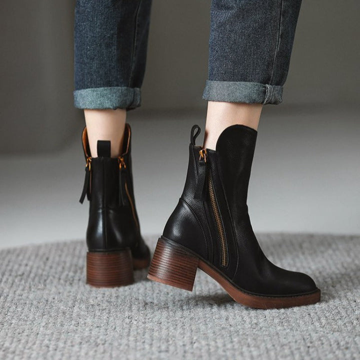 Elegante Damen Stiefeletten aus echtem Leder (8)