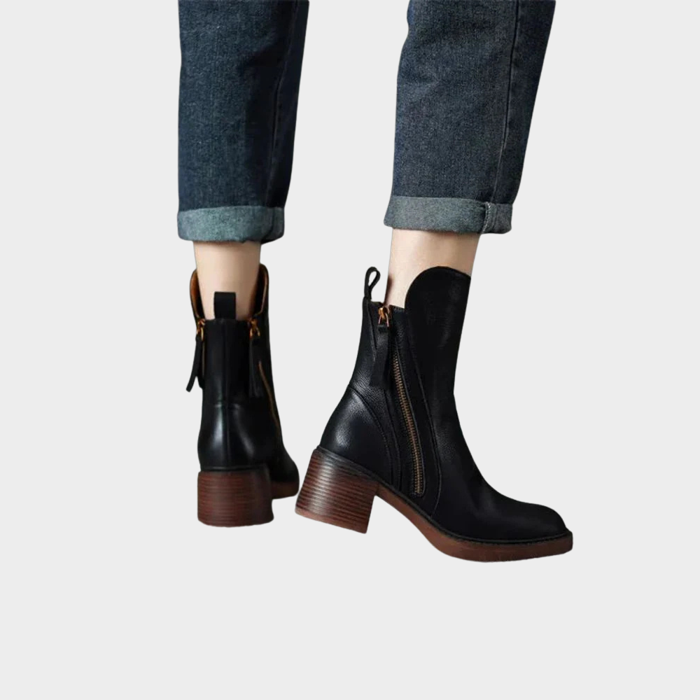 Elegante Damen Stiefeletten in feinem Leder (2)