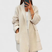 Emilia | Elegante Damen Strickjacke mit Rippstrick