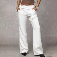 Laura | Elegante Damen Weitbein Hose mit Seitentaschen