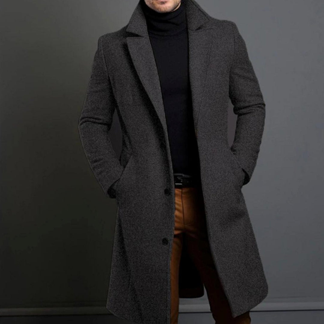 Elegante Herren Jacke aus Wolle im Slim-Fit in Grau