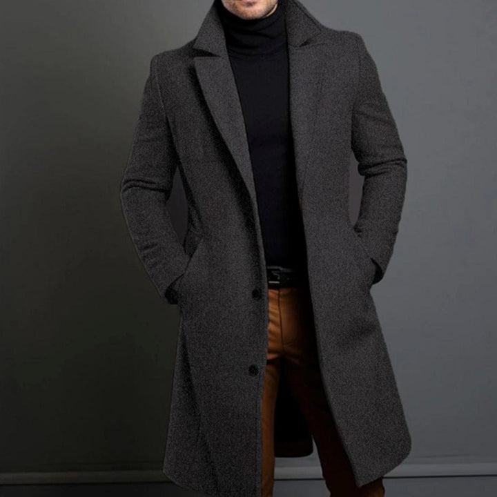 Elegante Herren Jacke aus Wolle im Slim-Fit in Grau