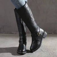 Carla | Elegante hohe Damen Lederstiefel für den Alltag