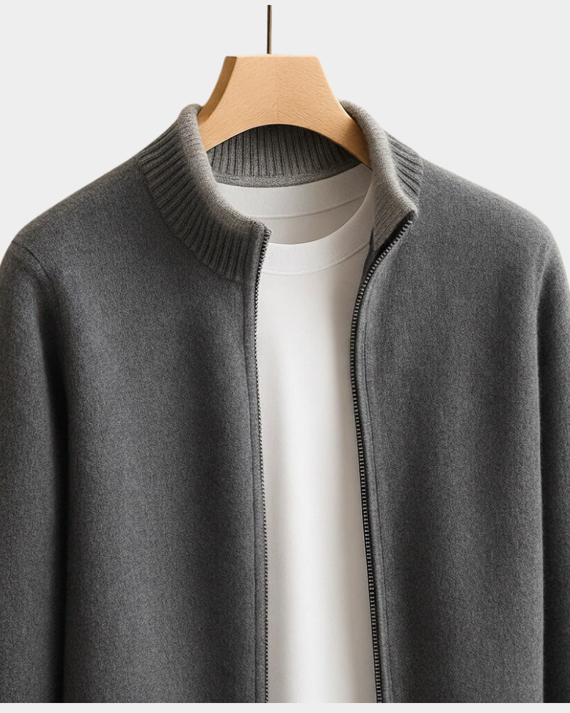Elegante italienische Herren Weihnachts-Strickjacke weich (3)