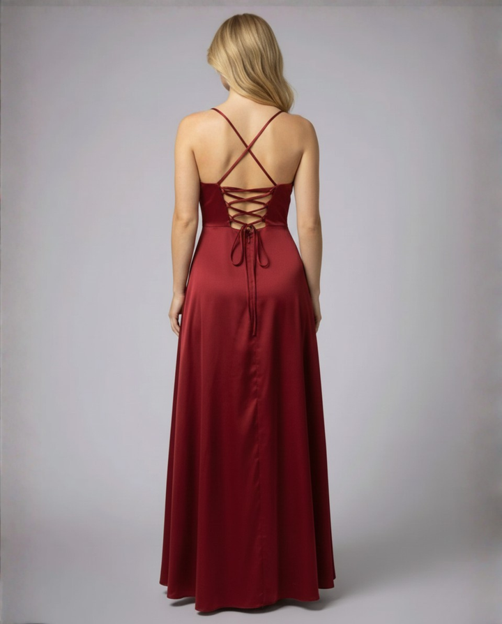 Elegante Vestido de Invitada Maxi de Seda (3)