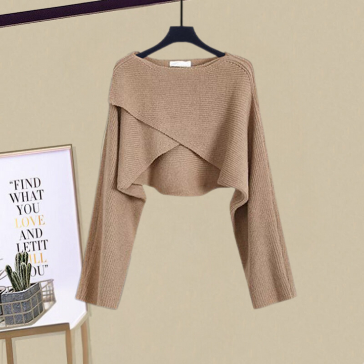 Elegante Vestido de Otoño A-Línea en Marrón 2